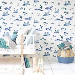 NEW ARRIVALS Hibou Home Castles & Dragons Wallpaper