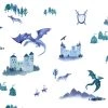 NEW ARRIVALS Hibou Home Castles & Dragons Wallpaper 2 NEW ARRIVALS Hibou Home Castles & Dragons Wallpaper