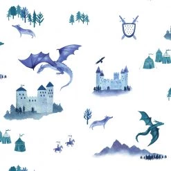 NEW ARRIVALS Hibou Home Castles & Dragons Wallpaper