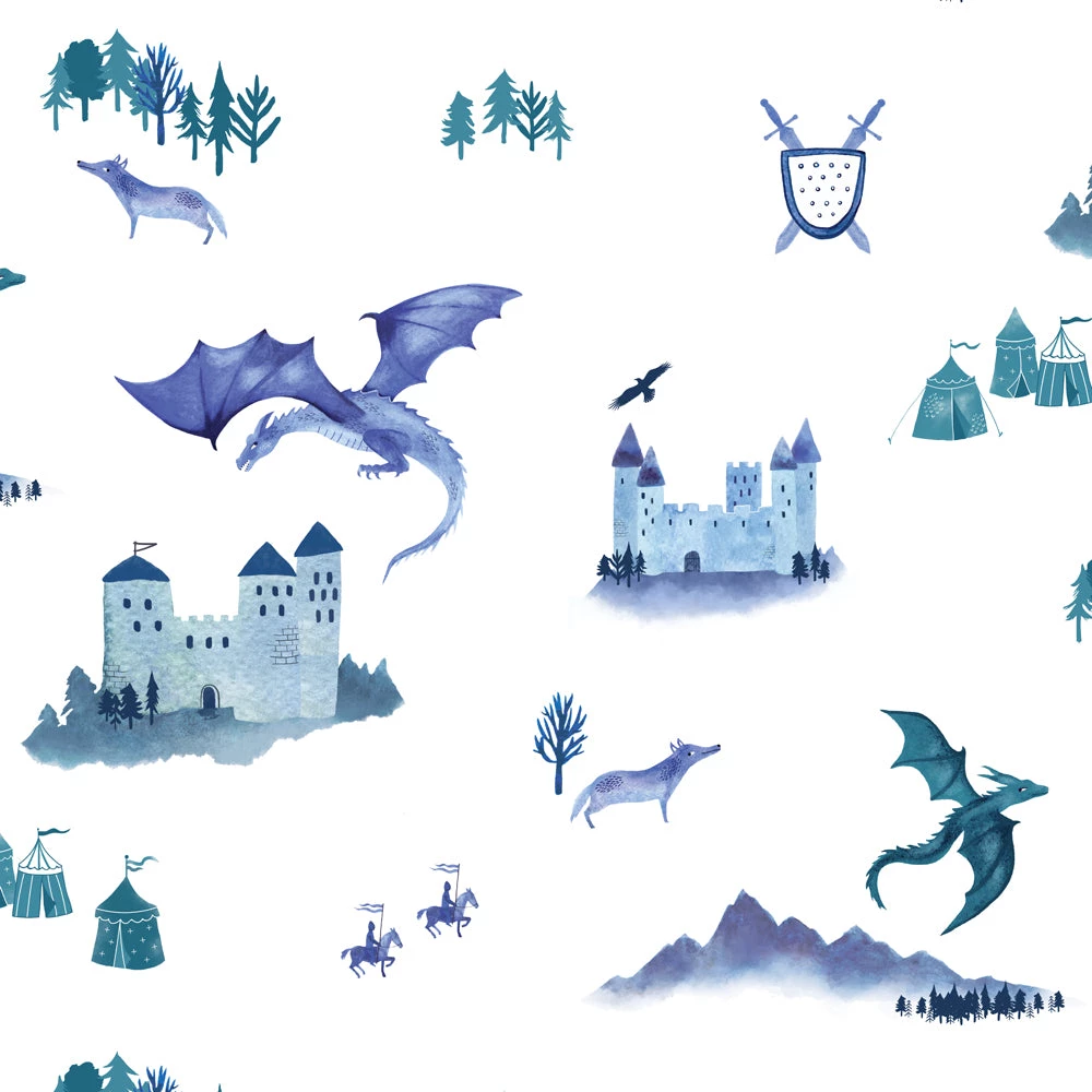NEW ARRIVALS Hibou Home Castles & Dragons Wallpaper 3 NEW ARRIVALS Hibou Home Castles & Dragons Wallpaper