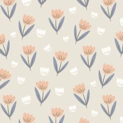 Hibou Home Fleur Peach Wallpaper