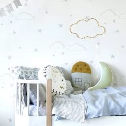 Hibou Home Starry Sky Silver & White Wallpaper NEW ARRIVALS