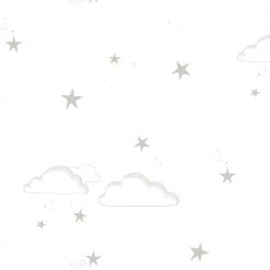 Hibou Home Starry Sky Silver & White Wallpaper NEW ARRIVALS