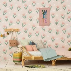 NEW ARRIVALS Hibou Home Summer Pink Wallpaper