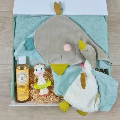 Josh & Jenna Luxury Baby Bath Time Gift Box - Goose Baby Gift Boxes & Hampers