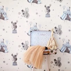 Kids Wallpaper Mrs Mighetto Wallpaper - Powder Pink Circus