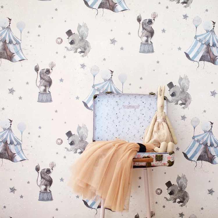 Kids Wallpaper Mrs Mighetto Wallpaper - Powder Pink Circus 3 Kids Wallpaper Mrs Mighetto Wallpaper - Powder Pink Circus