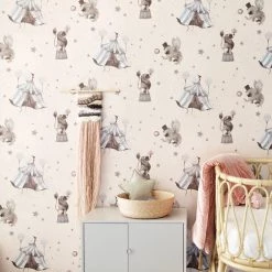 Kids Wallpaper Mrs Mighetto Wallpaper - Powder Pink Circus 11 Kids Wallpaper Mrs Mighetto Wallpaper - Powder Pink Circus