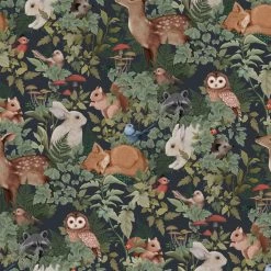 Jimmy Cricket Wallpaper - Woodlands Charcoal
