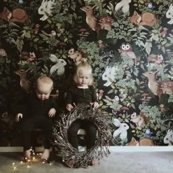 Jimmy Cricket Wallpaper - Woodlands Charcoal