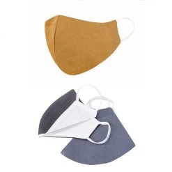 Josh & Jenna Reusable & Washable Linen Face Masks Clothing & Accessories