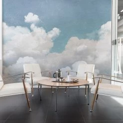 REBEL WALLS Kids Custom Wall Mural - Cuddle Clouds Kids Wallpaper