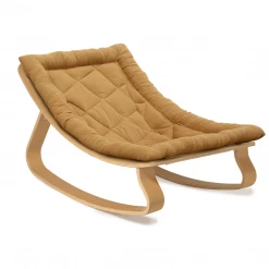 Bouncers & Baby Chairs Charlie Crane Levo Baby Rocker - Beech + Caramel Cushion