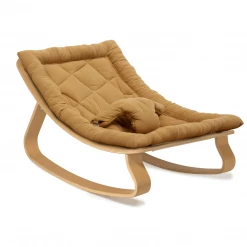 Bouncers & Baby Chairs Charlie Crane Levo Baby Rocker - Beech + Caramel Cushion
