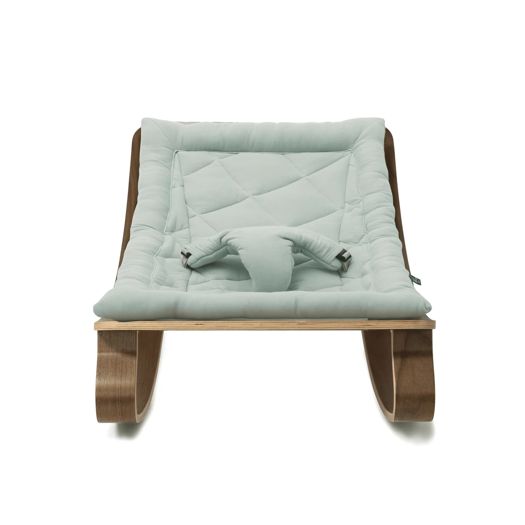 Charlie Crane Levo Baby Rocker - Walnut + Organic Farrow Cushion 4 Charlie Crane Levo Baby Rocker - Walnut + Organic Farrow Cushion