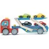 Le Toy Van Wooden Toy Truck - Race Car Transporter