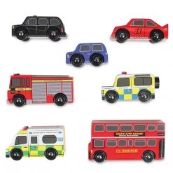 Wooden Toys Le Toy Van Wooden Toy Car Set - London Vehicles