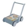 Little Dutch Wooden Baby Walker With Blocks - Blue Wooden Toys