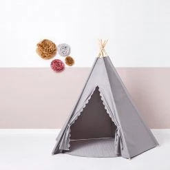 Canopies & Teepees Little Green Sheep Teepee Play Tent - Grey