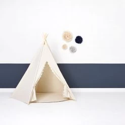 Little Green Sheep Teepee Play Tent - Linen Canopies & Teepees