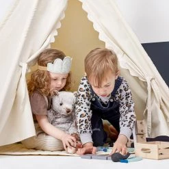 Little Green Sheep Teepee Play Tent - Linen Canopies & Teepees