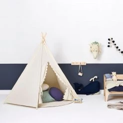 Little Green Sheep Teepee Play Tent - Linen Canopies & Teepees