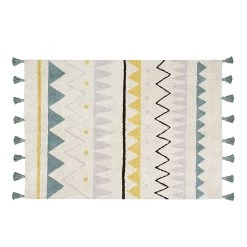 Lorena Canals Machine Washable Rug - Azteca Natural/Blue