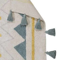 Lorena Canals Machine Washable Rug - Azteca Natural/Blue