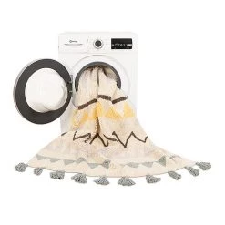 Lorena Canals Machine Washable Rug - Azteca Natural/Blue