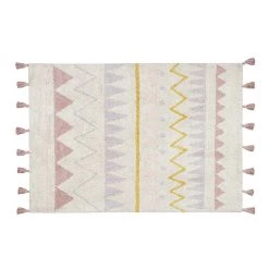 Lorena Canals Machine Washable Rug - Azteca Natural/Pink Rugs