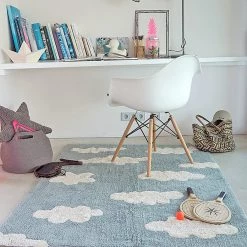 Lorena Canals Machine Washable Rug - Clouds Vintage Blue Rugs