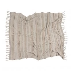 Bedding Lorena Canals White Cotton Blanket - Air Dune