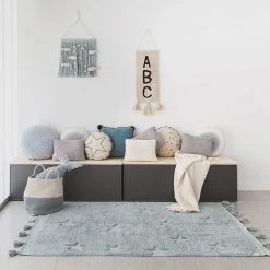 Rugs Lorena Canals Machine Washable Rug - Hippy Star Aqua Blue