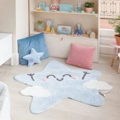 Lorena Canals Machine Washable Rug - Silhouette Happy Star 7 Lorena Canals Machine Washable Rug - Silhouette Happy Star