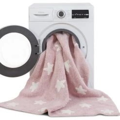 Lorena Canals Machine Washable Rug - Stars Pink/White Rugs 7 Lorena Canals Machine Washable Rug - Stars Pink/White Rugs