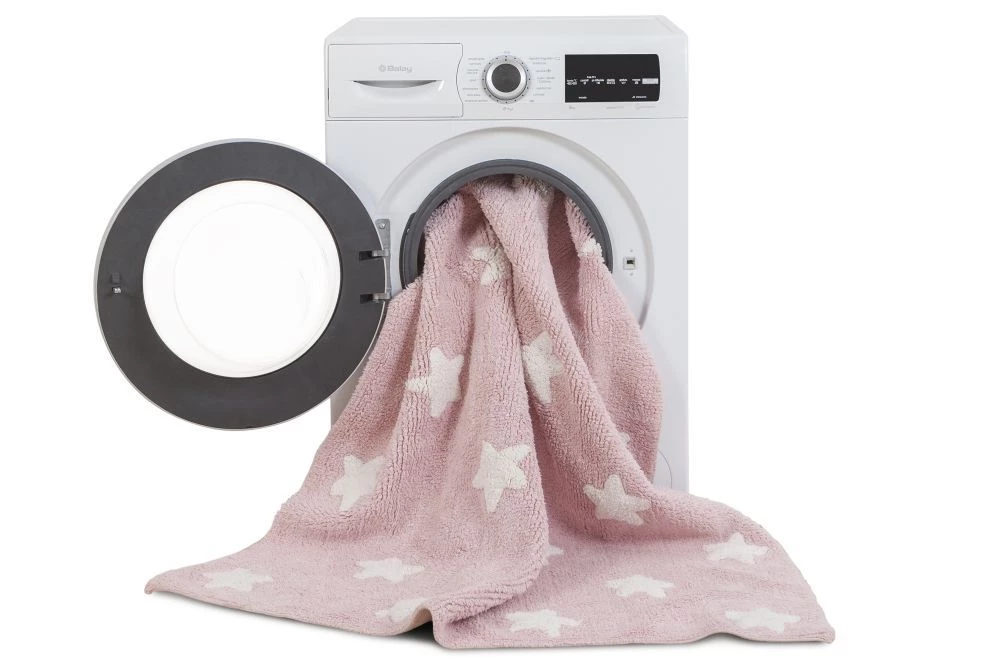 Lorena Canals Machine Washable Rug - Stars Pink/White Rugs 5 Lorena Canals Machine Washable Rug - Stars Pink/White Rugs