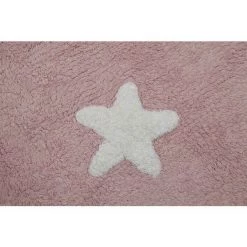 Lorena Canals Machine Washable Rug - Stars Pink/White Rugs
