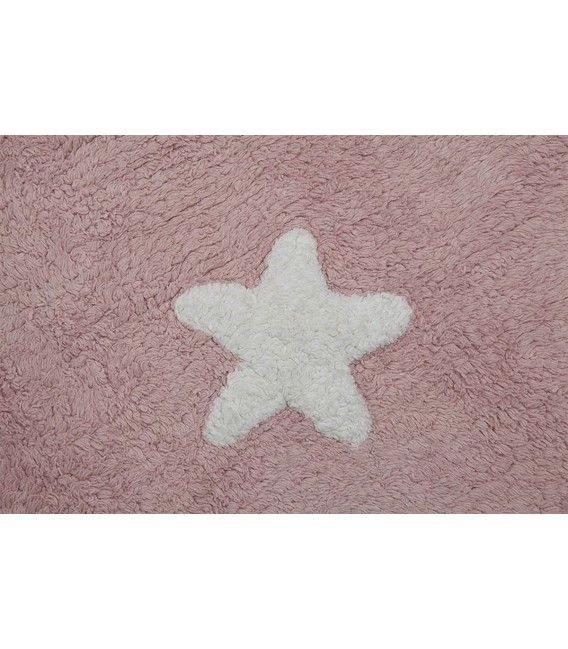 Lorena Canals Machine Washable Rug - Stars Pink/White Rugs 4 Lorena Canals Machine Washable Rug - Stars Pink/White Rugs