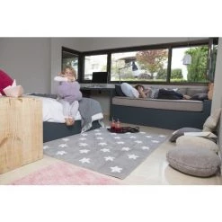 Lorena Canals Machine Washable Rug - Stars Grey/White