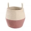 Lorena Canals Cotton Basket - Zoco Ash Rose/Natural 1 Lorena Canals Cotton Basket - Zoco Ash Rose/Natural
