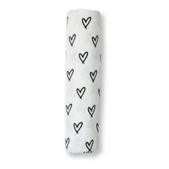 Lulujo Messy Hearts Bamboo Swaddle NEW ARRIVALS