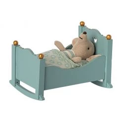 Maileg Baby Mouse Cradle - Blue