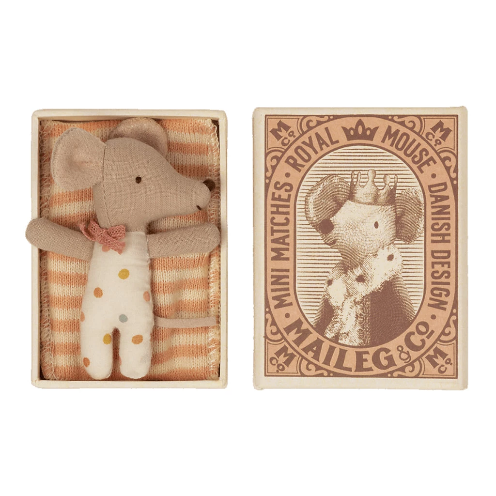 Josh & Jenna Maileg Baby Mouse In A Matchbox - Girl NEW ARRIVALS 3 Josh & Jenna Maileg Baby Mouse In A Matchbox - Girl NEW ARRIVALS