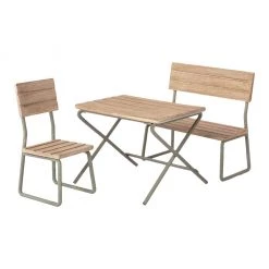 Maileg Garden Furniture Table, Chair & Bench Set Maileg Mice & Bunnies