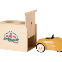 Maileg Mouse In A Race Car + Garage - Yellow Maileg Mice & Bunnies 9 Maileg Mouse In A Race Car + Garage - Yellow Maileg Mice & Bunnies