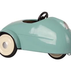 Maileg Mouse In A Race Car + Garage - Blue Maileg Mice & Bunnies