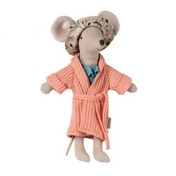 Maileg Mouse Bathrobe - Coral NEW ARRIVALS