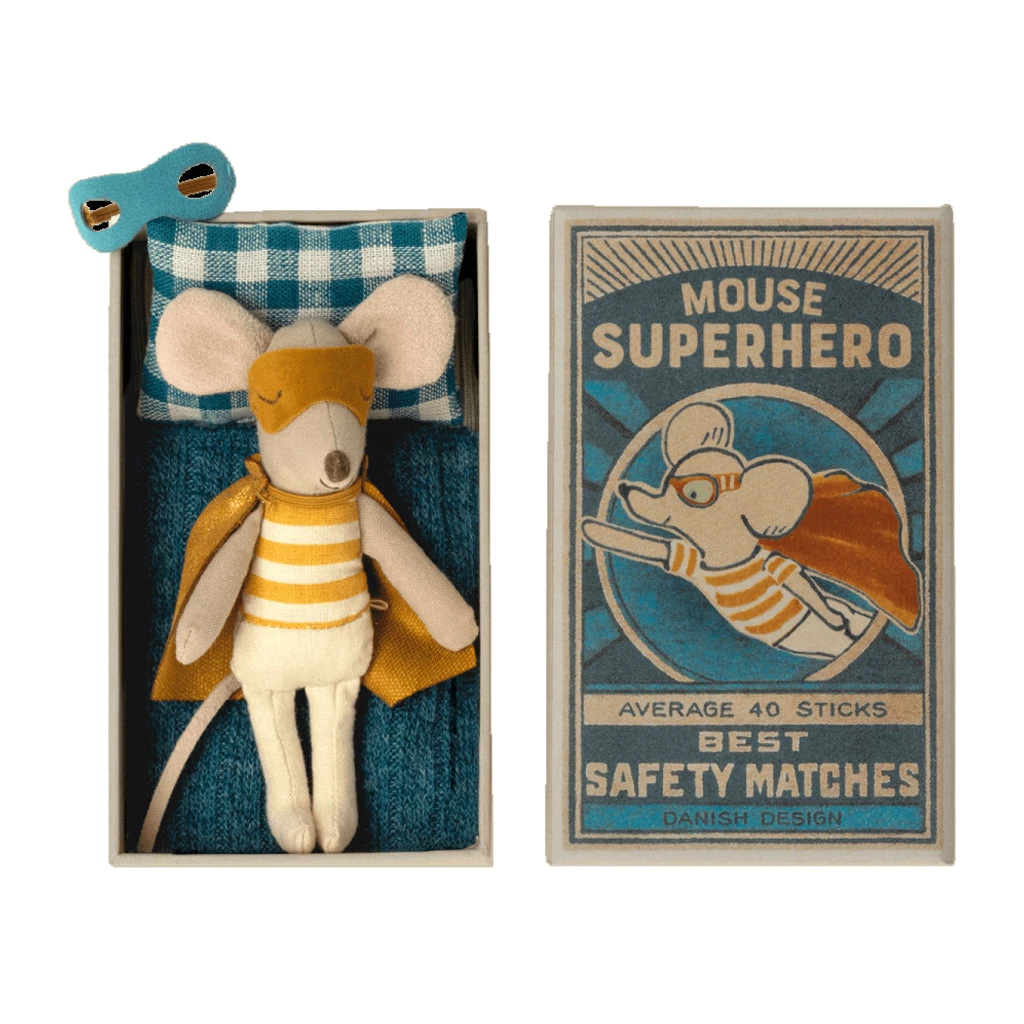 Maileg Superhero Mouse In A Suitcase - Little Brother 5 Maileg Superhero Mouse In A Suitcase - Little Brother