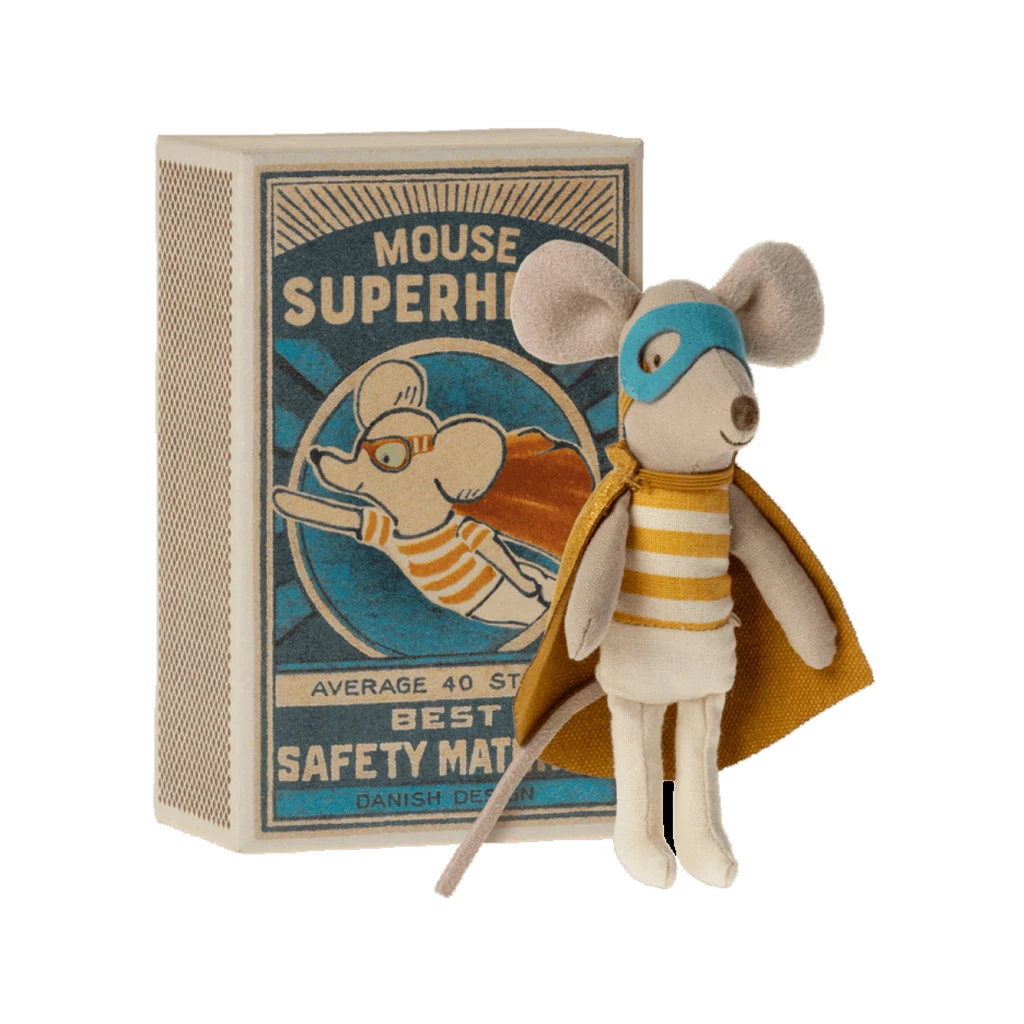 Maileg Superhero Mouse In A Suitcase - Little Brother 3 Maileg Superhero Mouse In A Suitcase - Little Brother