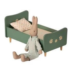 Maileg Mice & Bunnies Maileg Wooden Mini Bed - Mint Blue